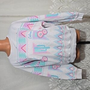 Vintage Colorado Cactus Flower Crew Sweatshirt One Size Lifestyles